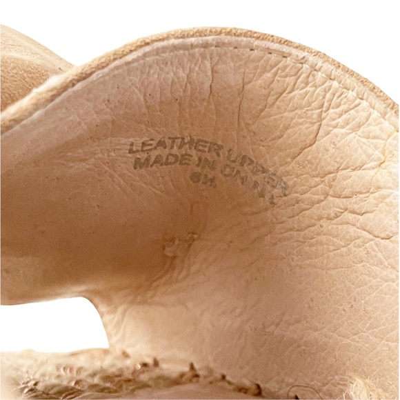 J/Slides Ritsy Slip On Espadrilles Beige Suede Leather Bow Slides Handcrafted - Picture 11 of 12